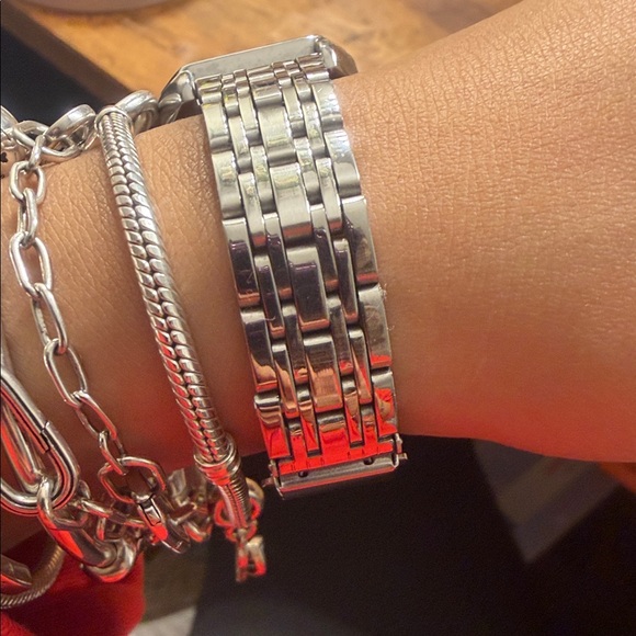 Silver Stainless Steel Watch with Roman Numerals - Picture 4 of 5